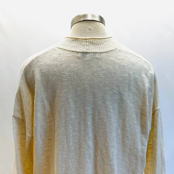 MADEWELL Women Long Sleeve Open Front Pockets Beige Cardigan Sweater Size Small - Picture 9 of 11